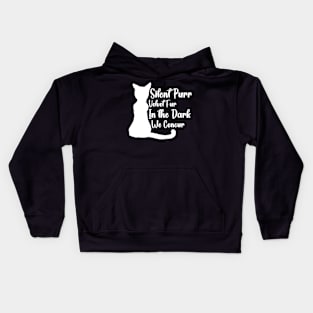 Silent Purr, Velvet Fur: In the Dark, We Concur Kids Hoodie